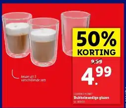 Lidl Dubbelwandige glazen aanbieding
