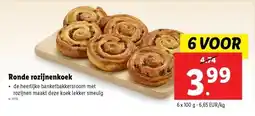 Lidl Ronde rozijnenkoek aanbieding