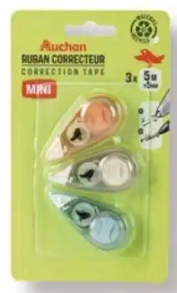 Auchan 3 MINI RUBANS CORRECTEURS 5mmx5M aanbieding