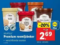 Lidl Premium roomijsbeker aanbieding