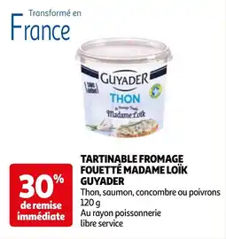 TARTINABLE FROMAGE FOUETTÉ MADAME LOÏK GUYADER 120g