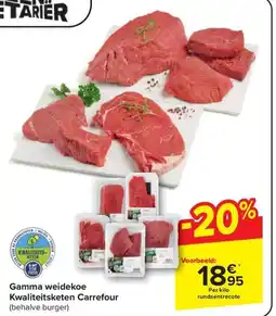 Carrefour Market Gamma weidekoe Kwaliteitsketen behalve burger aanbieding
