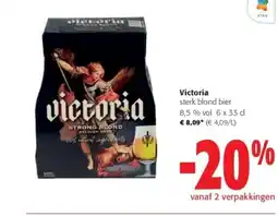 Colruyt Victoria sterk blond bier 8.5% 6x 33 cl aanbieding