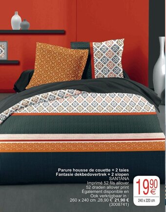 Cora Parure housse de couette + 2 taies Fantasie dekbedovertrek + 2 slopen aanbieding