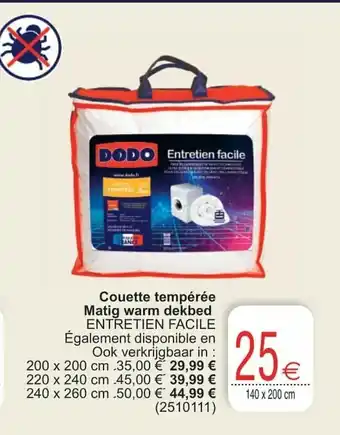 Cora Dodo Couette temperee Matig warm dekbed aanbieding