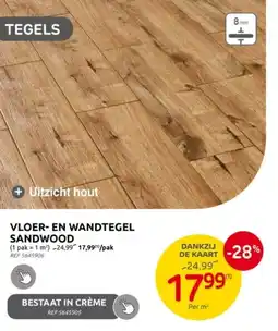 Brico VLOER- EN WANDTEGEL SANDWOOD aanbieding