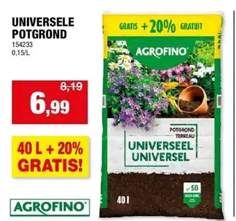 Hubo UNIVERSELE POTGROND aanbieding