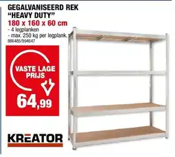 Hubo GEGALVANISEERD REK “HEAVY DUTY” aanbieding