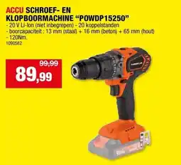 Hubo ACCU SCHROEF- EN KLOPBOORMACHINE “POWDP15250” aanbieding