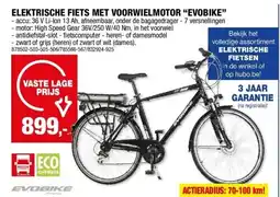 Hubo ELEKTRISCHE FIETS MET VOORWIELMOTOR “EVOBIKE” aanbieding