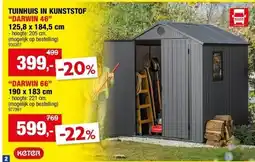 Hubo TUINHUIS IN KUNSTSTOF “DARWIN 46” aanbieding