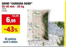 Hubo GRIND “CARRARA ROND” 25-40 mm - 20 kg aanbieding