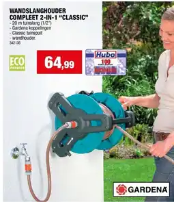 Hubo WANDSLANGHOUDER COMPLEET 2-IN-1 “CLASSIC” aanbieding
