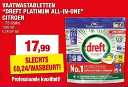 Hubo VAATWASTABLETTEN “DREFT PLATINUM ALL-IN-ONE” CITROEN aanbieding