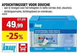 Hubo AFDICHTINGSSET VOOR DOUCHE aanbieding