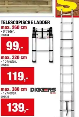 Hubo TELESCOPISCHE LADDER aanbieding