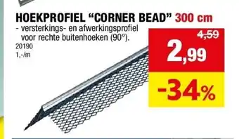 Hubo HOEKPROFIEL “CORNER BEAD” 300 cm aanbieding