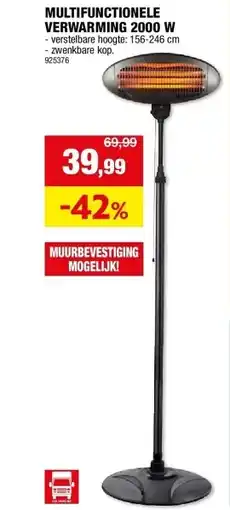 Hubo MULTIFUNCTIONELE VERWARMING 2000 W aanbieding