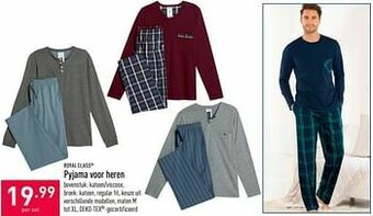 ALDI Pyjama voor heren aanbieding