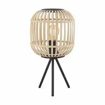 Zelfbouwmarkt Tafellamp - H40cm - E27 - 28w - Zwart/hout aanbieding