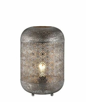 Zelfbouwmarkt Tafellamp 1x E27 Max.40w - H 39 Cm - Zilver Antiek aanbieding