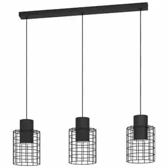 Zelfbouwmarkt Hanglamp Zwart Staal E27 3x40w aanbieding