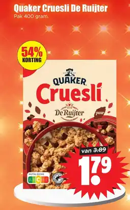 Quaker cruesli de ruijter 400 gram