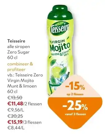 OKay Teisseire alle siropen Zero Sugar aanbieding