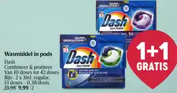 Delhaize Dash Wasmiddel in pods aanbieding