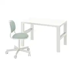 IKEA PÅhl/ÖrfjÄll Bureau en stoel, wit/lichtgroen aanbieding