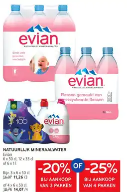 Alvo NATUURLIJK MINERAALWATER Evian 3 x 6 x 50 cl aanbieding