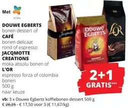 Spar DOUWE EGBERTS of CAFÉ of JACQMOTTE CREATIONS of L'OR 500g aanbieding