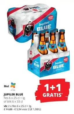 Spar JUPILER BLUE vb: 2 x fles 6 x 25 cl + lg. aanbieding
