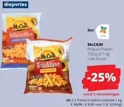 McCain vb: 2 x frieten tradition klassiek 1 kg