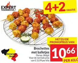 Intermarché Brochettes met balletjes aanbieding
