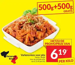Intermarché Varkensvlees voor pita aanbieding