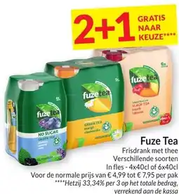 Intermarché Fuze Tea - 4x40cl of 6x40cl aanbieding