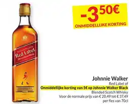 Intermarché Johnnie Walker Red Label of Blended Scotch Whisky 70 cl aanbieding