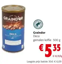 Colruyt Graindor Deca gemalen koffie 500 g aanbieding