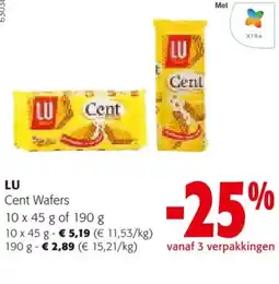 Colruyt LU Cent Wafers 10x45g aanbieding
