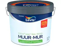Hubo Levis RAL 9016 muurverf mat 8+2 l wit aanbieding