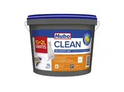 Hubo Hubo muurverf clean mat 10+2 l wit aanbieding