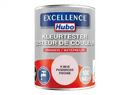 Hubo Hubo Excellence tester muurverf mat 100ml pioenroos aanbieding
