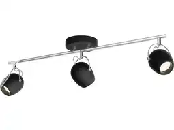 Hubo Philips myLiving Rivano LED balkspot 3x4,3 W zwart aanbieding