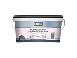 Hubo Finess Dubbeldek muur- en plafondverf mat 2,5l pastel pink aanbieding