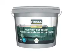 Finess Dubbeldek muurverf mat 10l gebroken wit