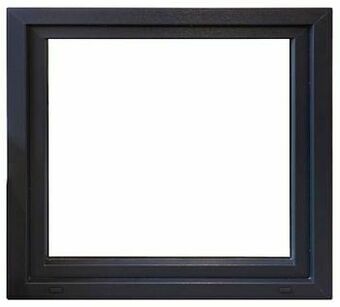 Zelfbouwmarkt Vast Raam Pvc Antraciet/wit Deceuninck 900 X 900 Mm aanbieding