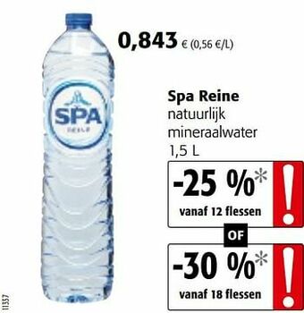 Colruyt Spa reine natuurlijk mineraalwater aanbieding