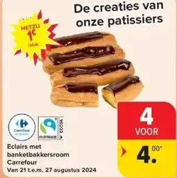 Carrefour Eclairs met banketbakkersroom aanbieding