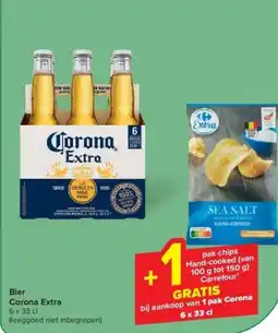 Carrefour Corona Extra Bier 6 x 33 cl aanbieding